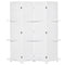 HOMCOM 5.6' 4-Panel Wood Room Divider Folding Privacy Screen Indoor Panels 3 Shelves White