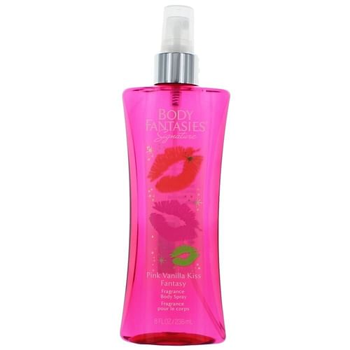 Pink Vanilla Kiss Fantasy by Body Fantasies, 8 oz Fragrance Body Spray for Women - Free Shipping 