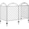 Outdoor Metal Garden Fence Panels, Border Edging for Yard, Patio, 4 Pack, Curved Scrollworks