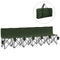 6 Seat Folding Camping Chair with Cup Holder and Carrying Case for Camping, Picnic, Sports Events, Dark Green