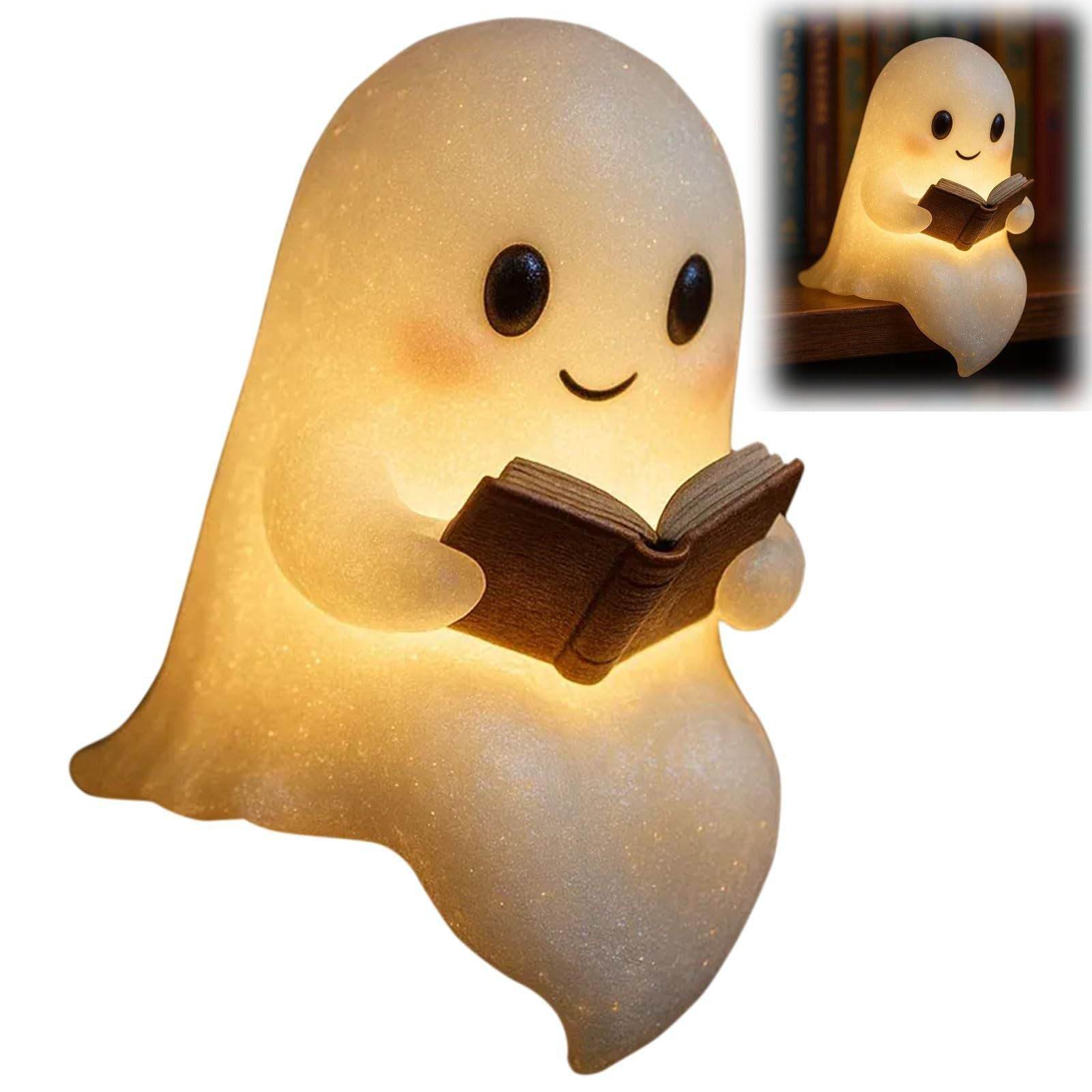 Cute LED Ghost Night Light Children's Nightlight Gift Bedside Sleep Lamp Halloween Decorations Lovely Ghost Lamp Warm Light 