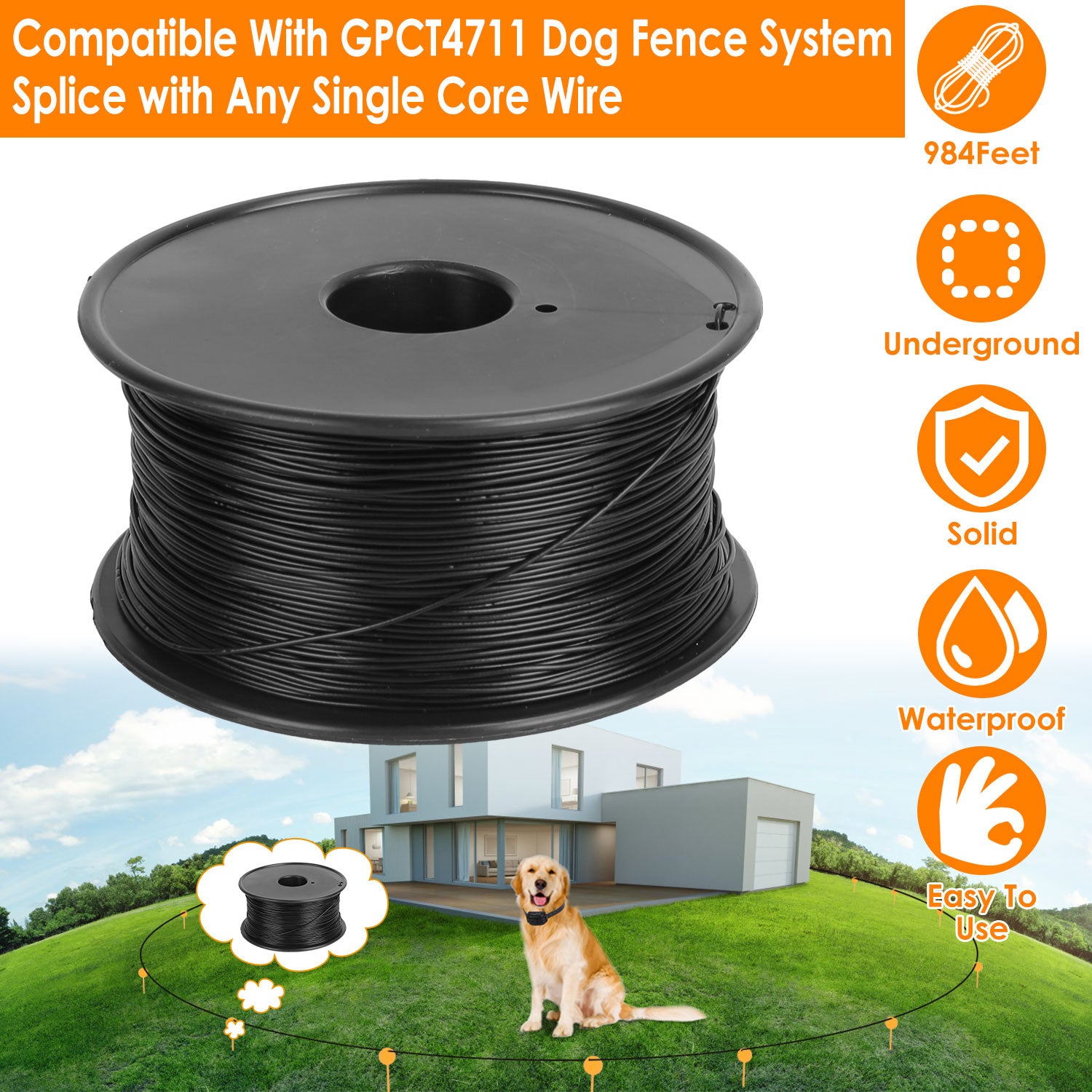 984Feet Underground Dog Fence Wire Boundary Wire for Dog Fence System