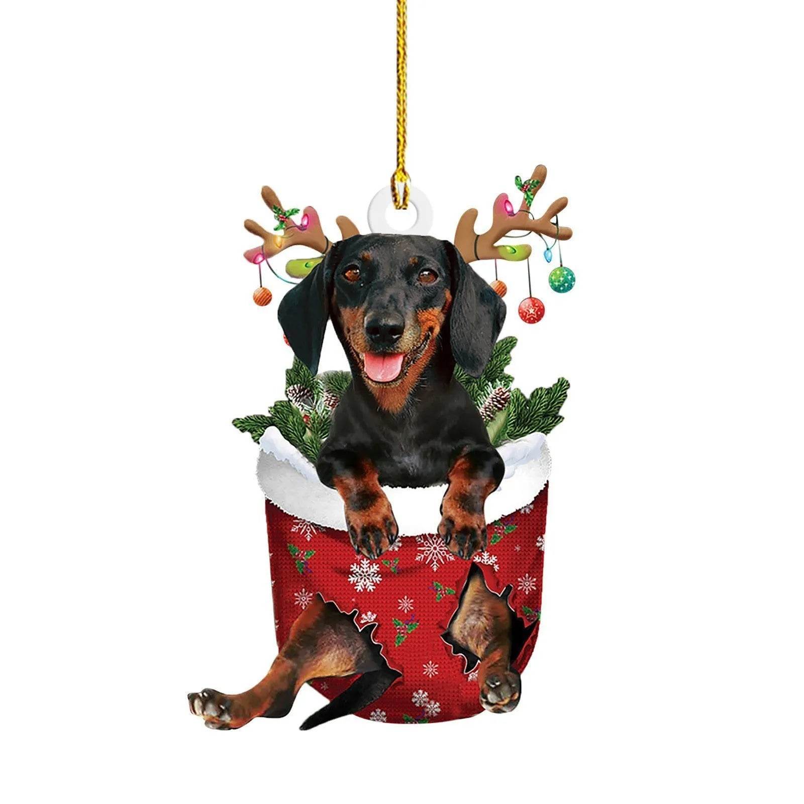 Christmas Sausage Dog Decorations Home 