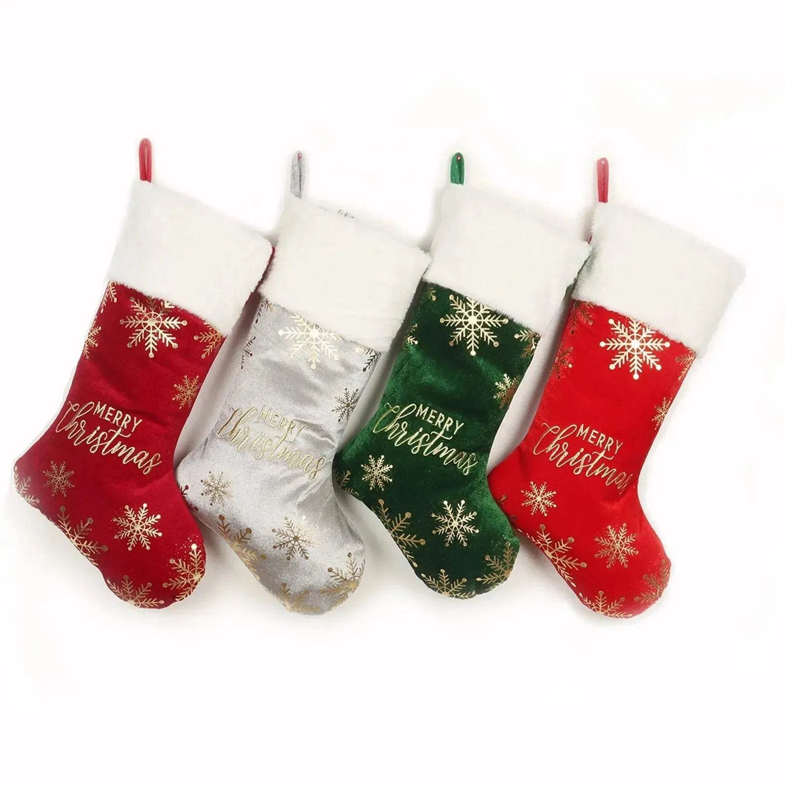 Christmas Decorative Stockings Embroidery Candy 