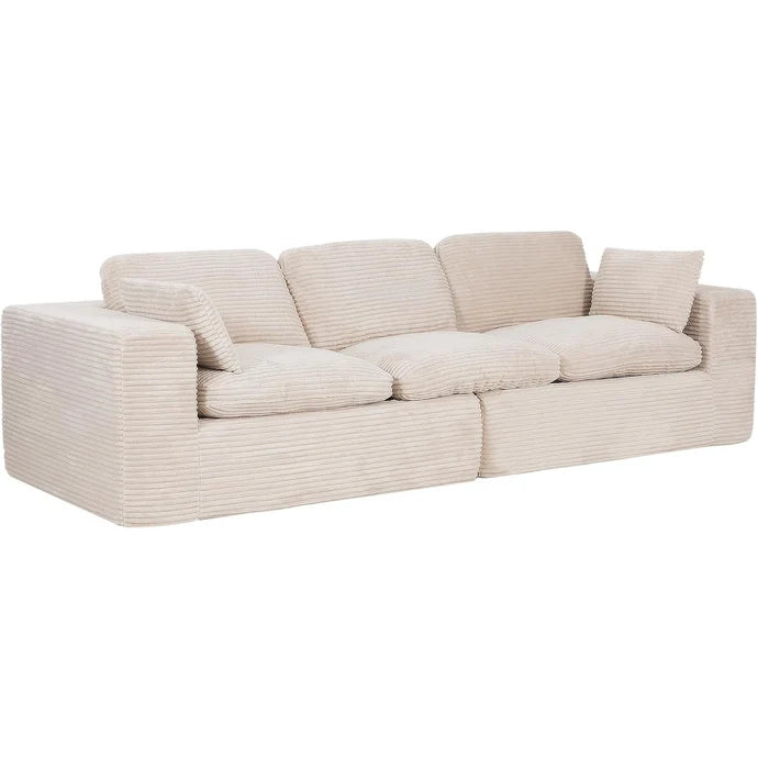 110" Oversized Cloud Sofa – 3-Seater Boneless Couch with Plush Corduroy