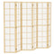 6 Panel Room Divider, 5.6 ft Folding Wall Divider Room Partition for Home Office, Bedroom, Living Room, Natural Wood