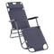 Outsunny Adjustable Folding Chaise Lounge Chair Portable Recliner Sun Lounger Outdoor Garden Seat with Pillow Grey