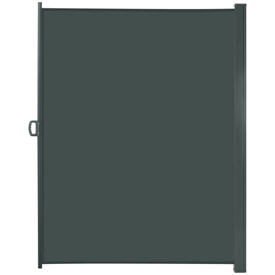 Outsunny 118" x 79" Retractable Side Awning Patio Outdoor Folding Privacy Screen with Resistance to UV Rays & Wind, Gray 