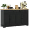 Modern Sideboard, Buffet Cabinet with Storage Drawers, Adjustable Shelves for Living Room, Dining Room, Entryway, Black