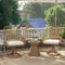 Outsunny Outdoor Swivel Dining Chairs Set of 2, Patio Rattan Chairs with Soft Cushions for Garden, Backyard, Poolside, Khaki