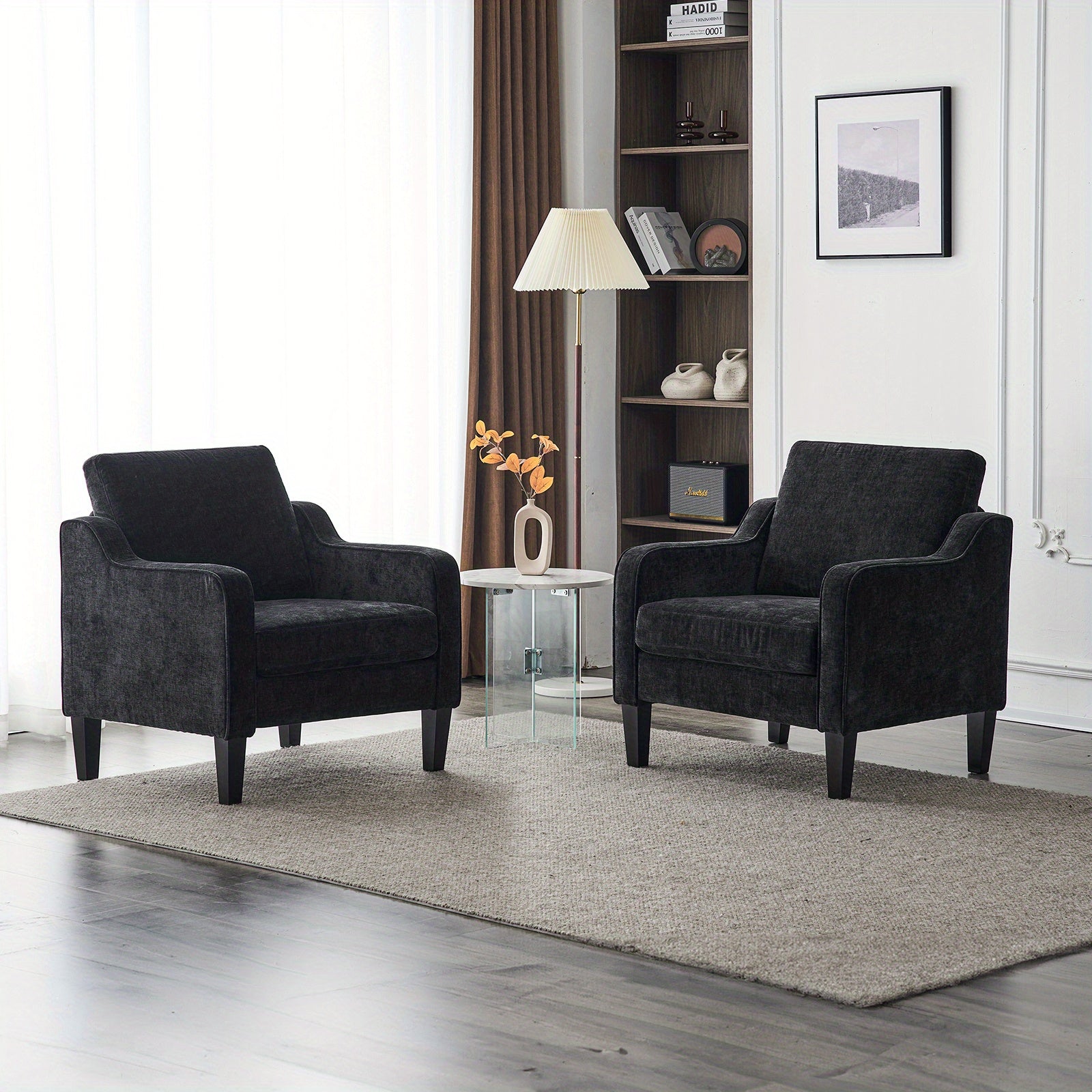 Soft Beige Plush Oversized Accent Chair - Cloud-Like Comfort with High-Density Foam Cushion, Ergonomic Support, Deep Snug Seat Upholstered Lounge Armchair for Living Room/Bedroom/Office, Easy Assembly Included, Bedroom Armcha 