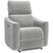 Power Recliner Chair, Linen-look Fabric Upholstered Recliner Chair with USB Ports, Footrest, Grey