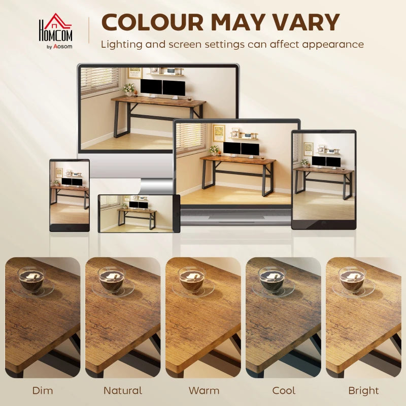 71 Inch Computer Desk, Home Office Desk, Simple Study Writing Table with Adjustable Feet, Modern Style, Brown