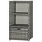 Outsunny Outdoor Storage Cabinet, Patio Storage Box Rack Rattan Wicker w/ 2 Shelf 1 Drawer Garden, Mixed Grey