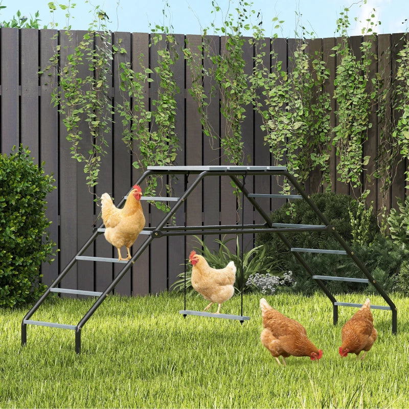 Chicken Coop Perches with Swing, Chicken Run Accessories Toy for Healthy & Happy, for Backyard Farm
