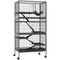6-Tier Rolling Small Animal Cage, Deluxe Rabbit Cage, Ferret Cage for Mink Chinchilla Kitten Rabbit Charcoal Grey