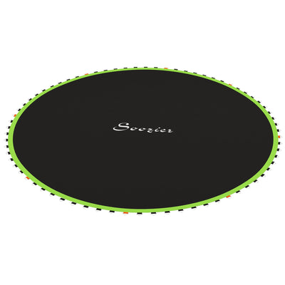 Soozier Trampoline Mat Replacement with Spring Pull Tool and 72 V-Hooks, Fits 12ft Trampoline, Using 5.5" Springs, Green 