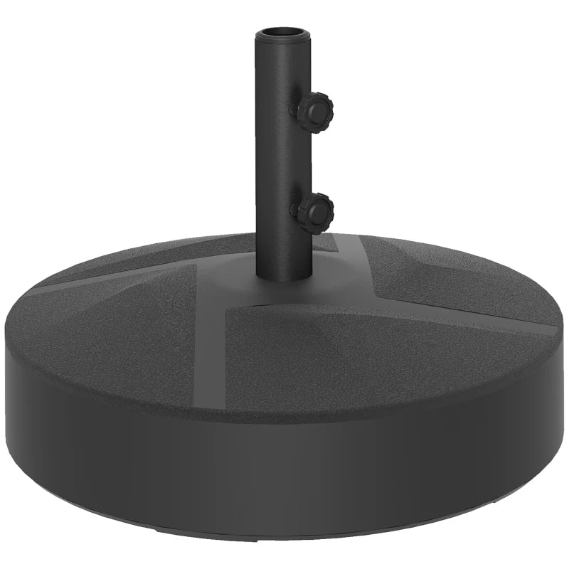 Patio Umbrella Base Holder, Heavy Duty Outdoor Umbrella Stand Base, Sand/Water Filled, Φ22" x 15.7" H, Black