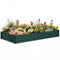 8 x 4 x 1ft Galvanized Raised Garden Bed, Reinforced Outdoor Planter Box with Open Bottom, Green