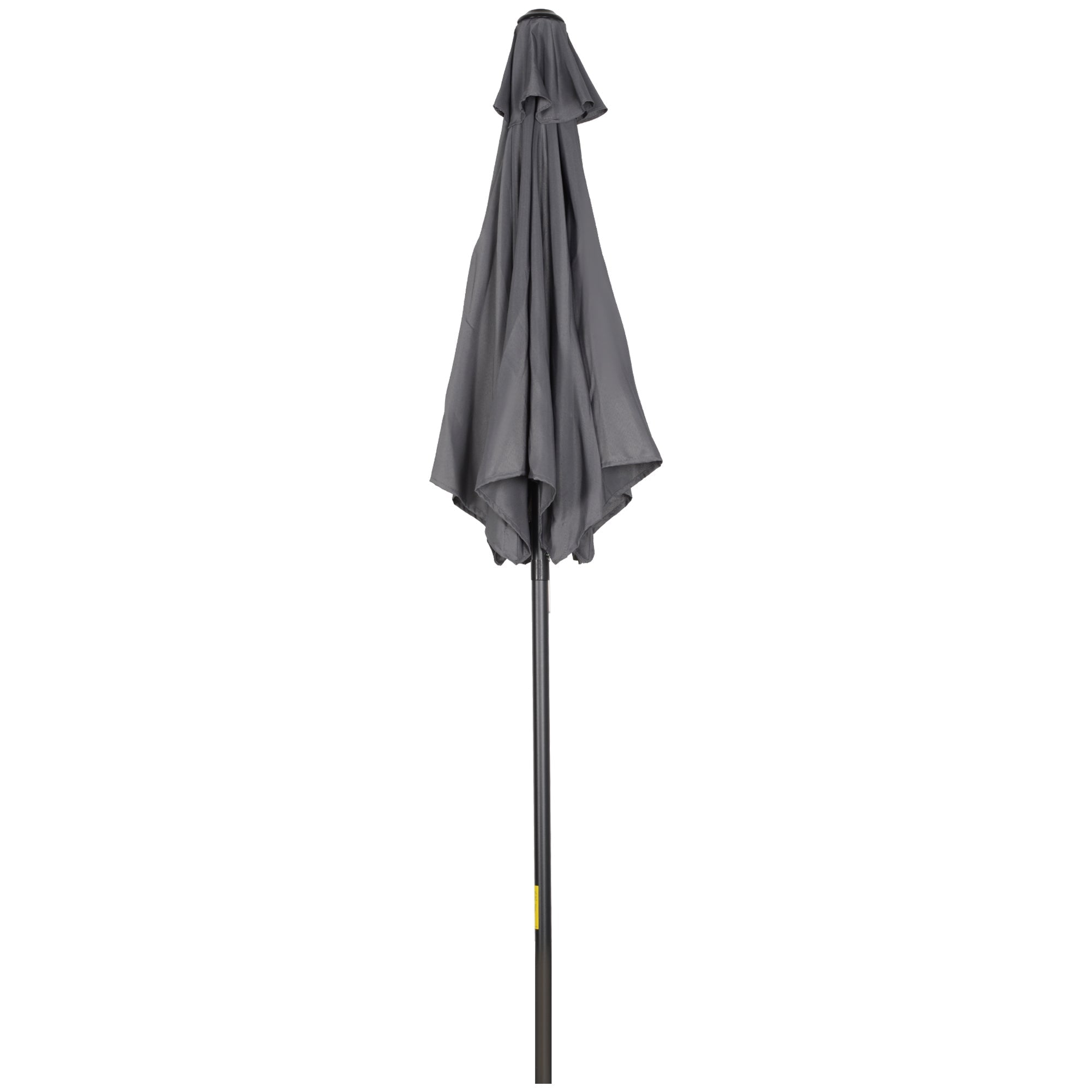 Outsunny 6.6FT Patio Umbrella, Outdoor Parasol with 6 Solid Ribs, Dark Grey 