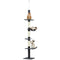 8.5ft Cat Climbing Tree 5-Tier Kitty Activity Center with Scratching Post  Dark Grey