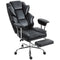 Big and Tall Office Chair, 400 lbs Overstuffed Desk Chair with Shaped Foam, Reclining Backrest, PU Leather