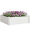 Vinyl Raised Garden Bed Kit, 3 x 3 x 1ft Modular Elevated Garden Box with Slotting Legs and Open Bottom, White