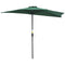 Outsunny Balcony Umbrella: 9ft Half Round Patio Garden Parasol Sun Shade Dark Green