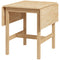 HOMCOM Solid Wood Kitchen Table, Farmhouse Drop Leaf Tables for Small Spaces, Folding Dining Table, Nature Wood