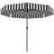 8.6 ft Patio Umbrella, UPF 30+ Outdoor Market Table Umbrella Parasol with 2-Tier Vent, Crank, 8 Ribs, Tilt, Black