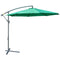 Outsunny 10ft Banana Hanging Rattan Set Sun Shade Patio Umbrella Cantilever Green