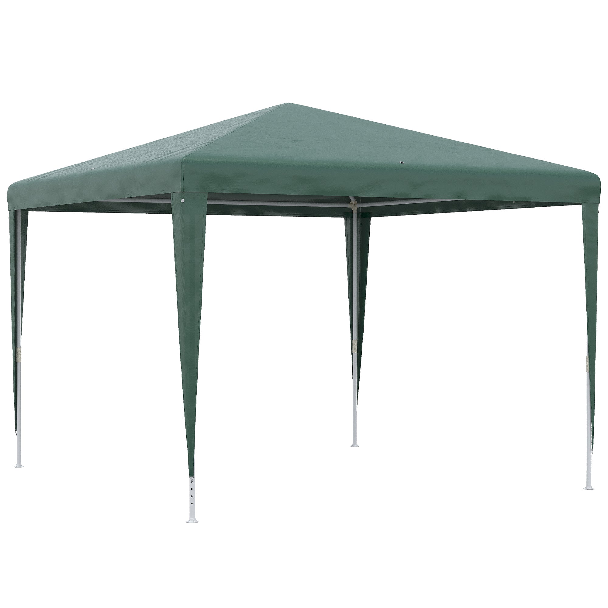 Outsunny Verdant Retreat: 10x10ft Folding Party Tent, Portable Gazebo Outdoor Canopy Garden Sunshade, Green Oasis 