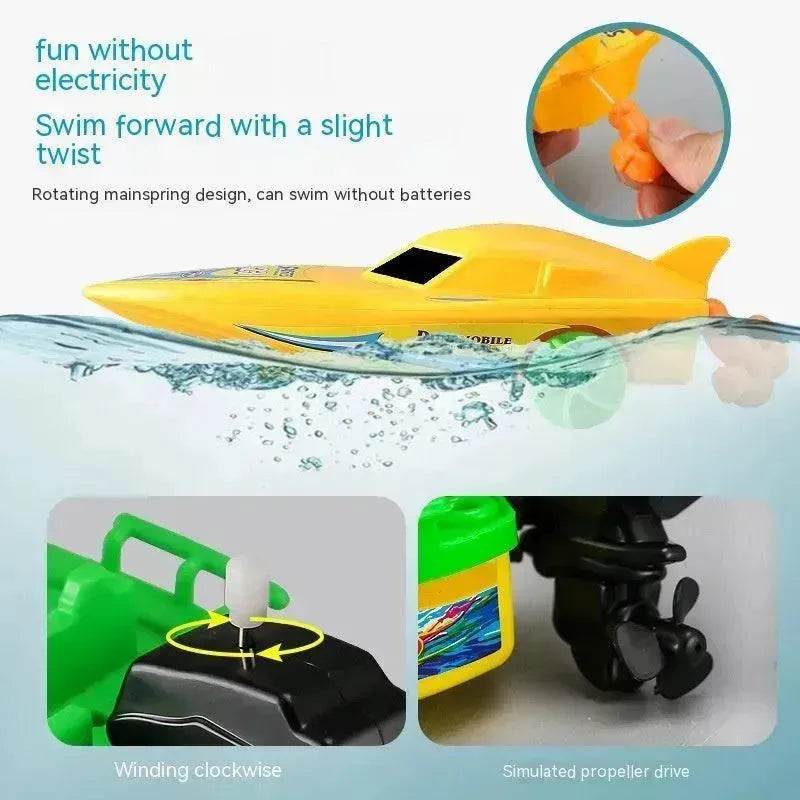 Baby Color Cognition Yacht Speedboat Sailing Motor Boat Summer Water Bath Toys 