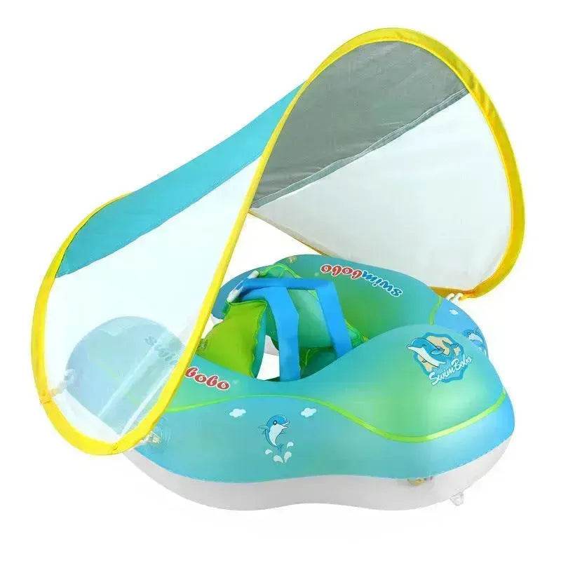 Baby Swimming Float With Canopy Inflatable Infant Floating Ring Kids Swim Pool Accessories Circle Bathing Summer Toys 