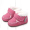 Baby & Toddler Warmer Shoes – Winter Cotton Footwear, Casual, Non-Slip, Velcro Closure, Rose Red, Sizes 15-22