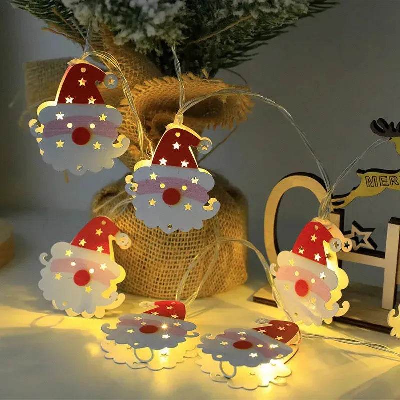 Christmas LED Light String Santa Claus Elk Snowman Xmas Ornament String Light Christmas Decorations New Year Navidad Gift 
