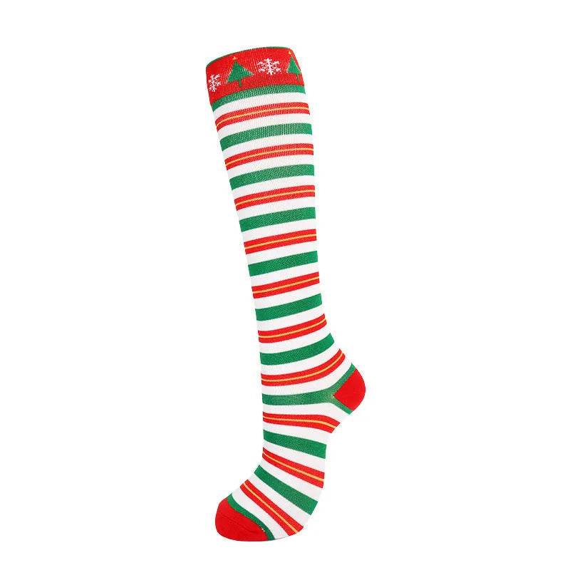 Compression Stockings Christmas Sports High Elastic Breathability 