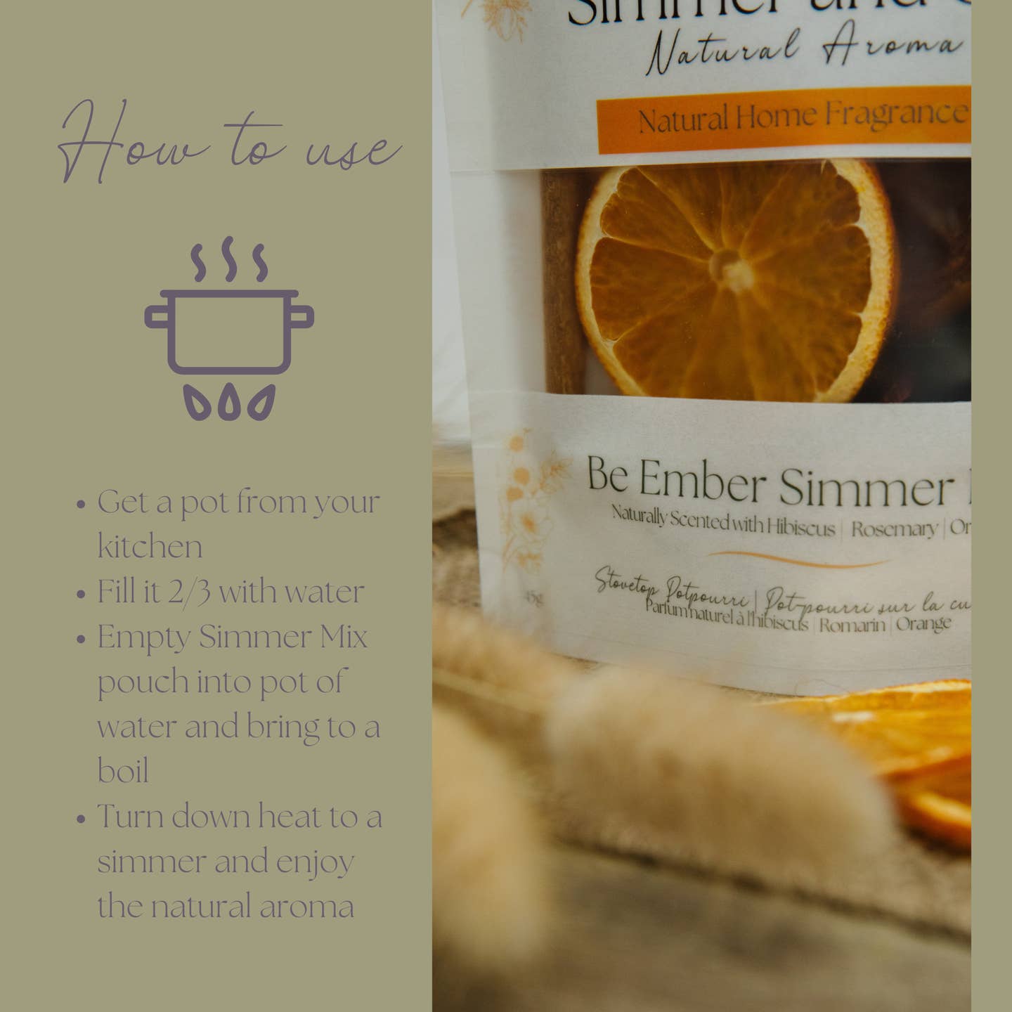 Be Ember Simmer Pot Mix – Natural Autumn Spice Aroma 