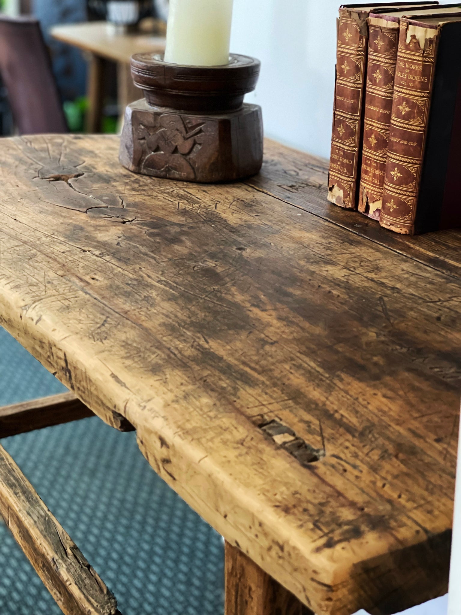 Short Vintage Console Table *Shape & Size May Vary* 