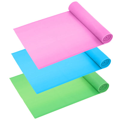 Yoga Resistance Band 3 Sets Non-Toxic Skin-Friendly 3 Tension Elastic Exercise Band Strength Training Physical Therapy Pilates Recovery Rehab 