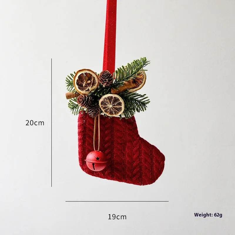 Christmas Decoration Knitted Christmas Stockings Scene Layout 