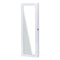 HOMCOM Wall-Mount Mirrored Jewelry Armoire: With Real Glass Mirror, Lockable Storage Organizer, White