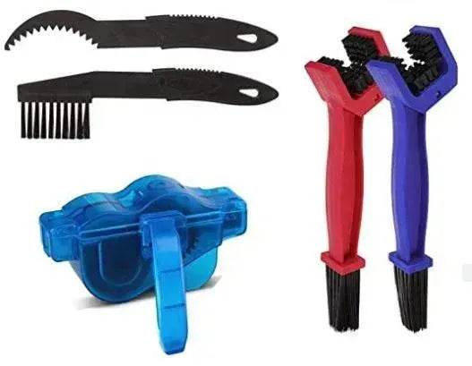 Bicycle Cleaning Tool Set Large Bristle Scrub Chain Cleaner Small Brush 
