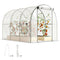 Polytunnel Greenhouse with Roll-up Door and Mesh Window, Walk-in Grow House Tent with Steel Frame, 3 x 2 x 2 m, Clear