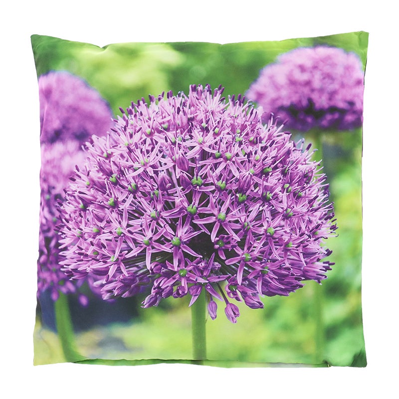 Outdoor Cushion With Purple Flower L 