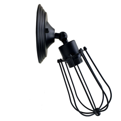 Industrial Black Balloon Cage Wall Sconce Lamp~1520 