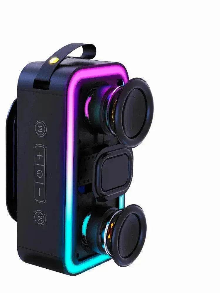 Bluetooth Speaker With Colored Lights, Dual Speakers, Household Ultra-large Volume 