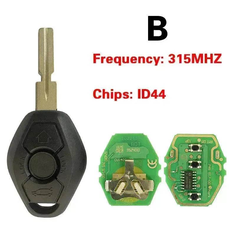 BMW EWS 3 Key Straight Board Replacement Remote Fob Key 315/433 MHZ ID44 HU58 Chip 
