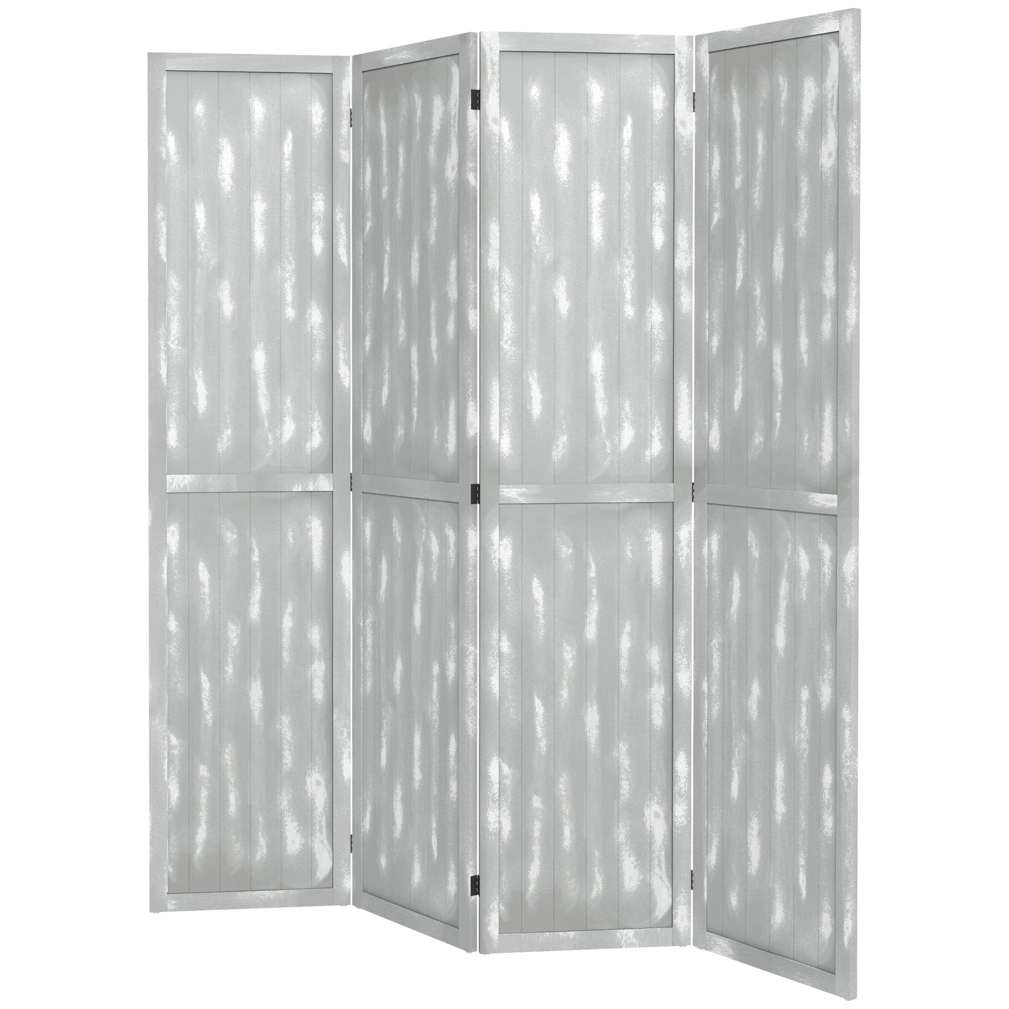 HOMCOM Screen Divider Room Divider Screen with Foldable Design for Indoor Bedroom Office 5.5' Grey 