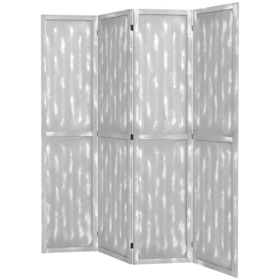 HOMCOM Screen Divider Room Divider Screen with Foldable Design for Indoor Bedroom Office 5.5' Grey 
